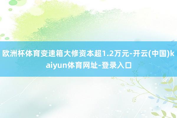 欧洲杯体育变速箱大修资本超1.2万元-开云(中国)kaiyun体育网址-登录入口