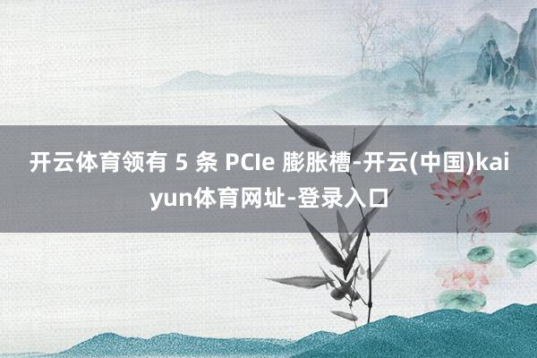 开云体育领有 5 条 PCIe 膨胀槽-开云(中国)kaiyun体育网址-登录入口