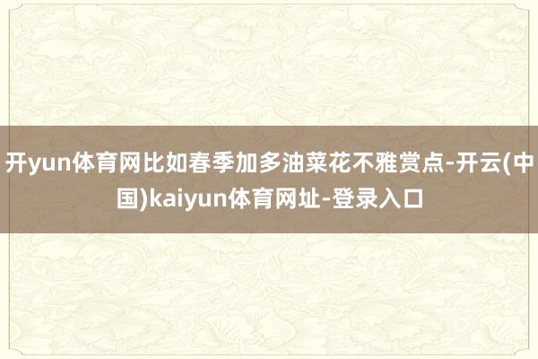 开yun体育网比如春季加多油菜花不雅赏点-开云(中国)kaiyun体育网址-登录入口