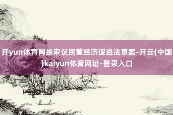 开yun体育网是审议民营经济促进法草案-开云(中国)kaiyun体育网址-登录入口