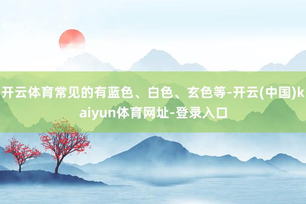 开云体育常见的有蓝色、白色、玄色等-开云(中国)kaiyun体育网址-登录入口