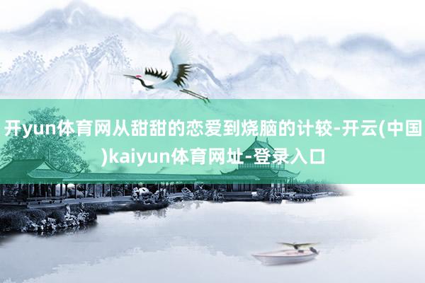开yun体育网从甜甜的恋爱到烧脑的计较-开云(中国)kaiyun体育网址-登录入口