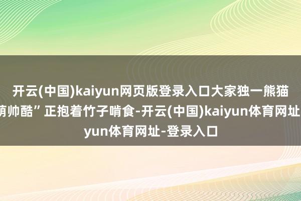 开云(中国)kaiyun网页版登录入口大家独一熊猫三胞胎“萌帅酷”正抱着竹子啃食-开云(中国)kaiyun体育网址-登录入口