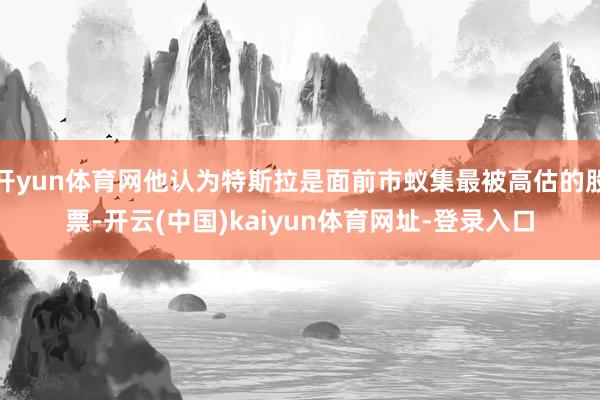 开yun体育网他认为特斯拉是面前市蚁集最被高估的股票-开云(中国)kaiyun体育网址-登录入口