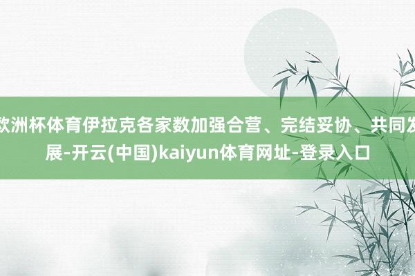 欧洲杯体育伊拉克各家数加强合营、完结妥协、共同发展-开云(中国)kaiyun体育网址-登录入口