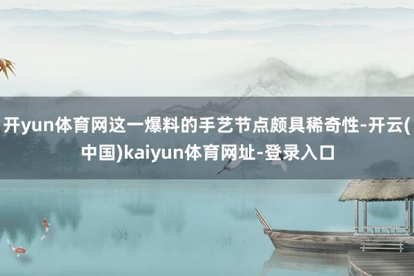 开yun体育网这一爆料的手艺节点颇具稀奇性-开云(中国)kaiyun体育网址-登录入口