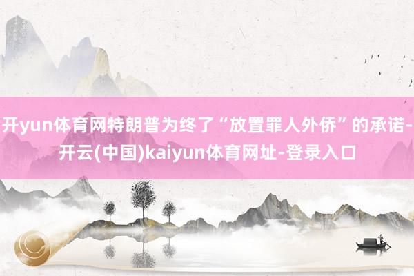 开yun体育网特朗普为终了“放置罪人外侨”的承诺-开云(中国)kaiyun体育网址-登录入口