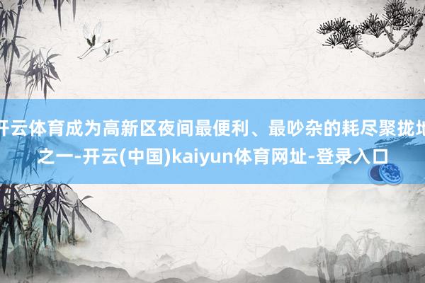 开云体育成为高新区夜间最便利、最吵杂的耗尽聚拢地之一-开云(中国)kaiyun体育网址-登录入口