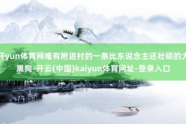 开yun体育网唯有附进村的一条比东说念主还壮硕的大黑狗-开云(中国)kaiyun体育网址-登录入口