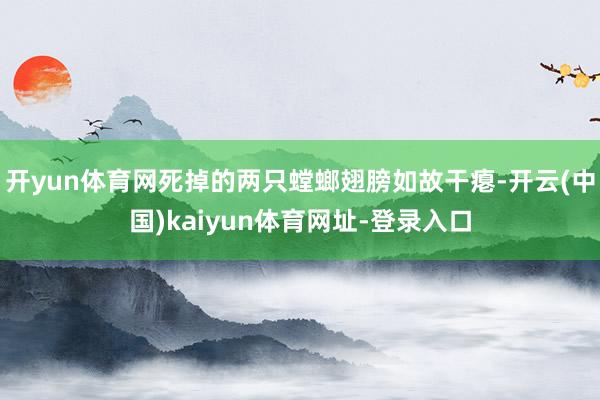 开yun体育网死掉的两只螳螂翅膀如故干瘪-开云(中国)kaiyun体育网址-登录入口