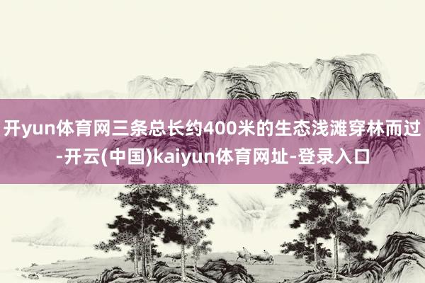开yun体育网三条总长约400米的生态浅滩穿林而过-开云(中国)kaiyun体育网址-登录入口