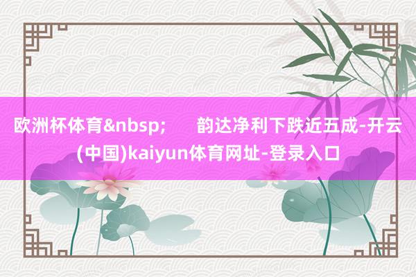 欧洲杯体育&nbsp;      韵达净利下跌近五成-开云(中国)kaiyun体育网址-登录入口
